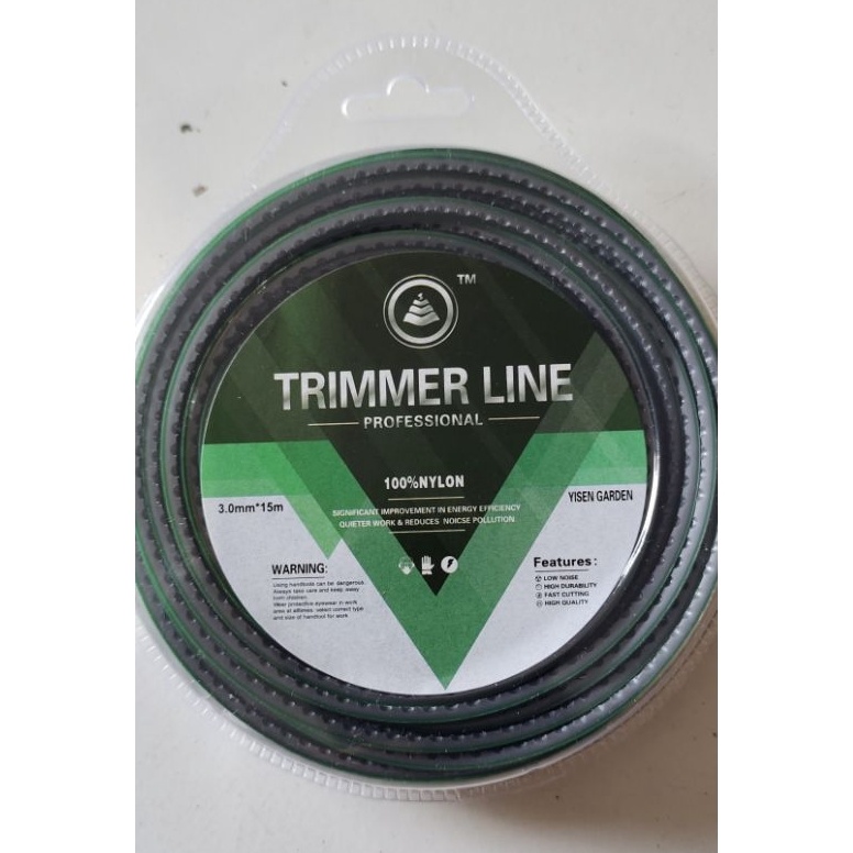 KODE G87Y senar mesin potong rumput 3mm x15 meter model gerigi