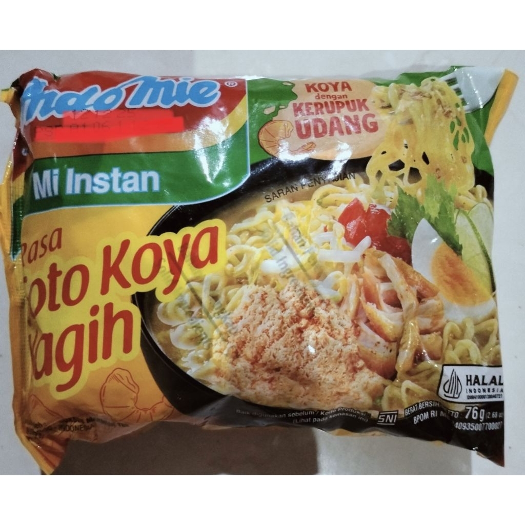 

Indomie mi instan Rasa Soto koya Nagih (ECER)