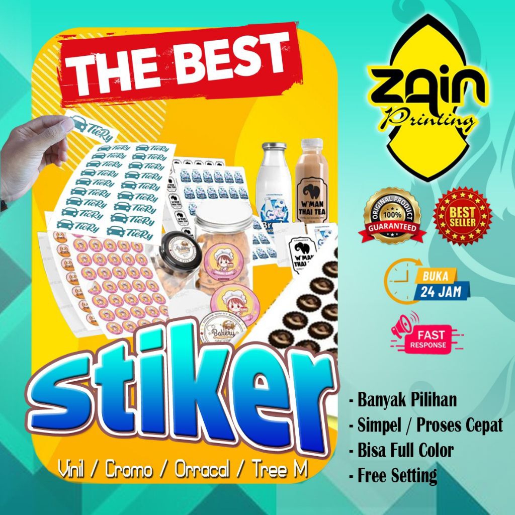 

stiker cromo harga murah untuk lebel makanan/minumam