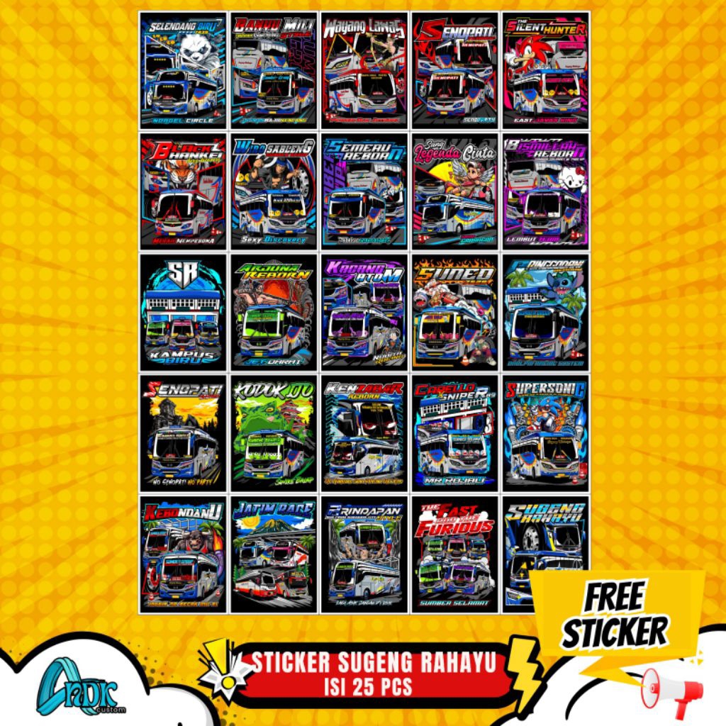 

(Free Sticker) Sticker Busmania Sugeng Rahayu Terviral Baru