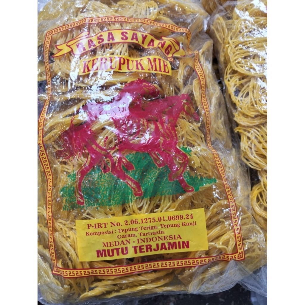 

Kerupuk Mi Bulat mentah cap Rasa Sayang 1 bal 2,4 kg