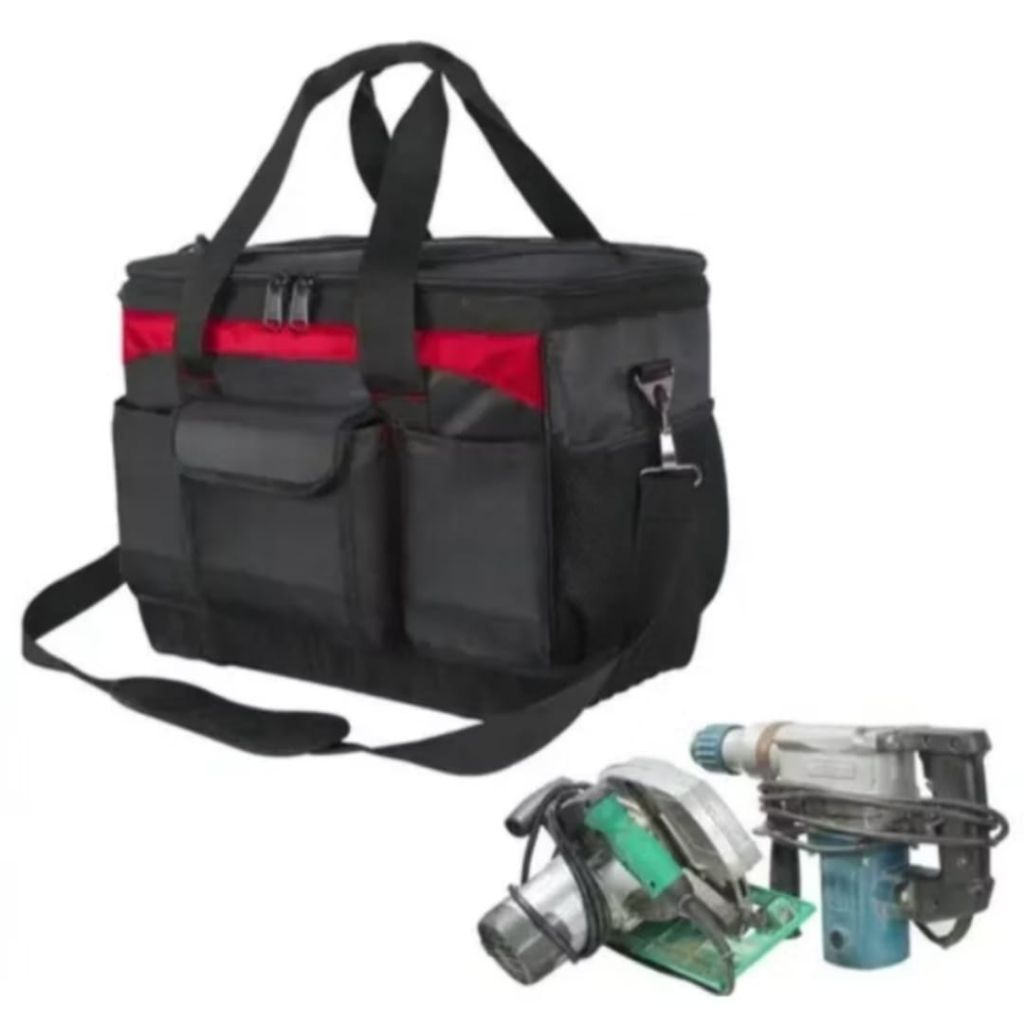 Tool Bag Besar Tas Teknisi Multifungsi Tas Peralatan Tukang Tas Perkakas