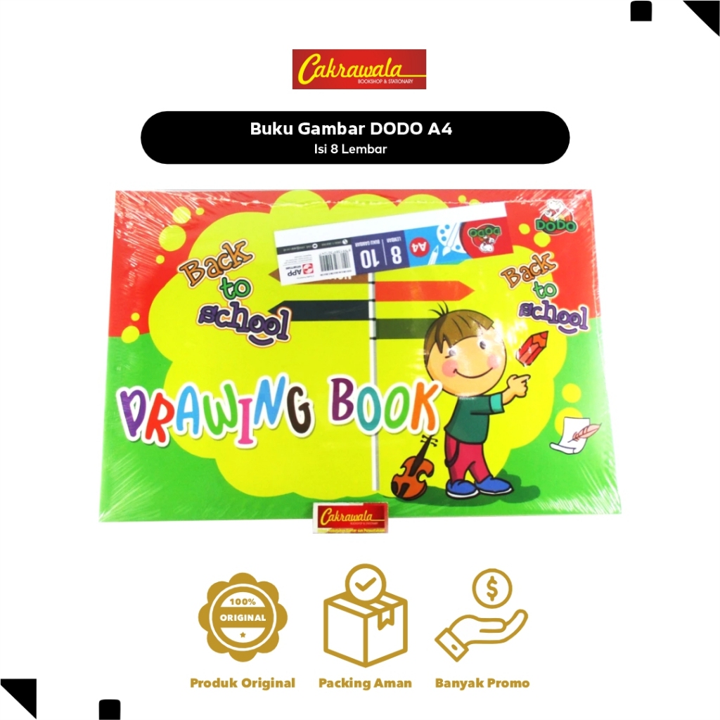 

Buku Gambar DODO A4 Isi 8 Lembar | Kertas Gambar Anak Sekolah TK SD | Buku Gambar A4 Murah