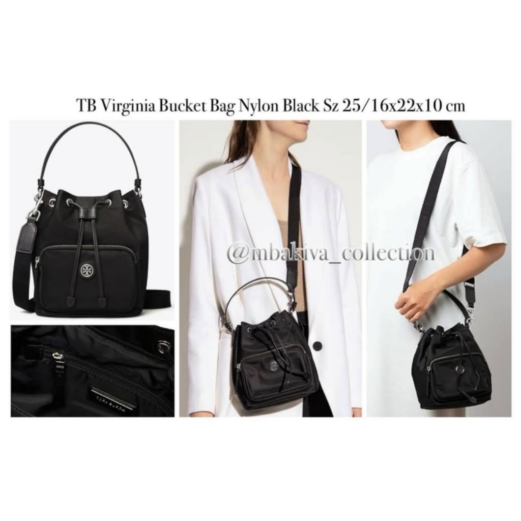 TB Virginia Bucket Bag Nylon Black
