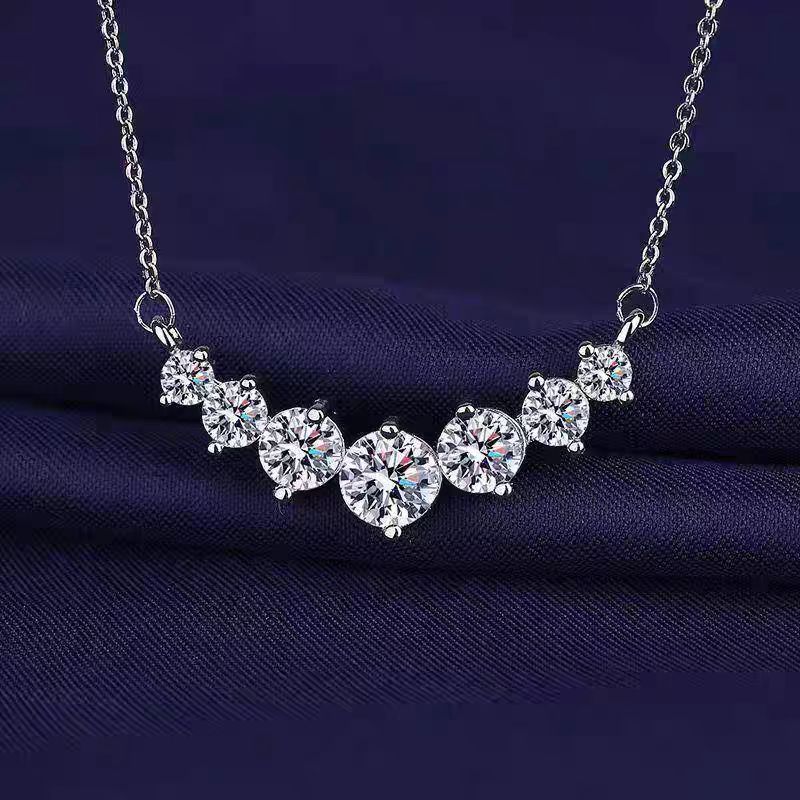 Kalung Wanita Kalung Kalung Moissanite Hadiah Ulang Tahun Hadiah Ulang Tahun Sertifikat GRA Kotak Ha