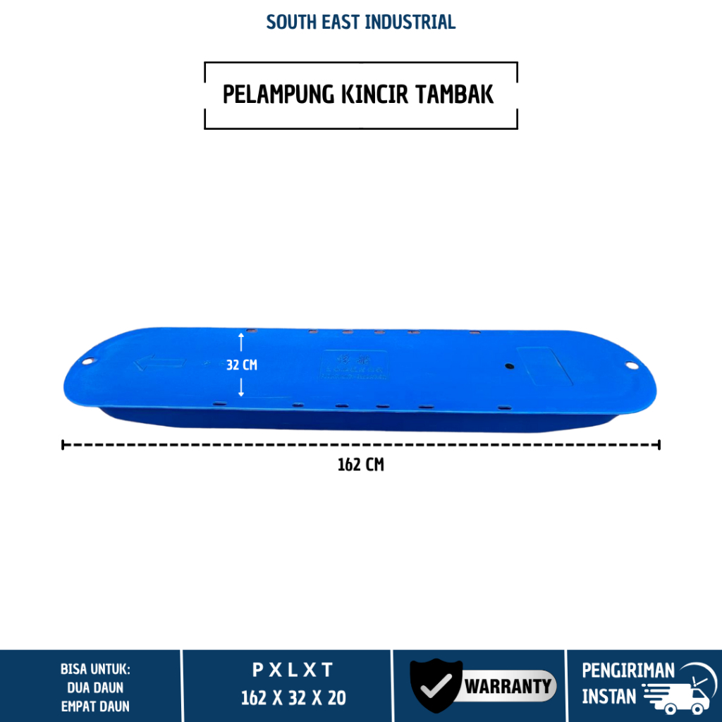 Pelampung Kincir Air 165cm Water Aerator Kolam Ikan Tambak Bahan HDPE Kincir Apung Danau