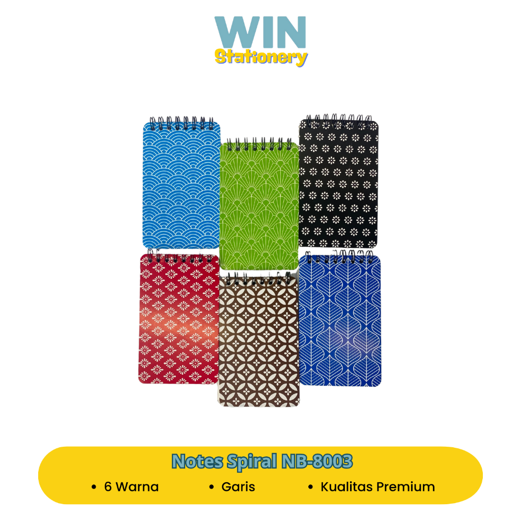 

Note Book Spiral Agenda Buku Catatan Motif Garis NB-8003