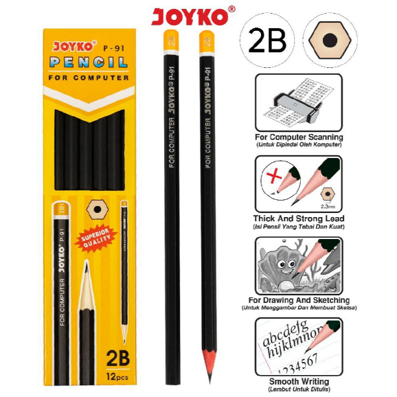 

Pencil / Pensil Joyko P-91 / 2B / 1 Pack / 12 Pcs