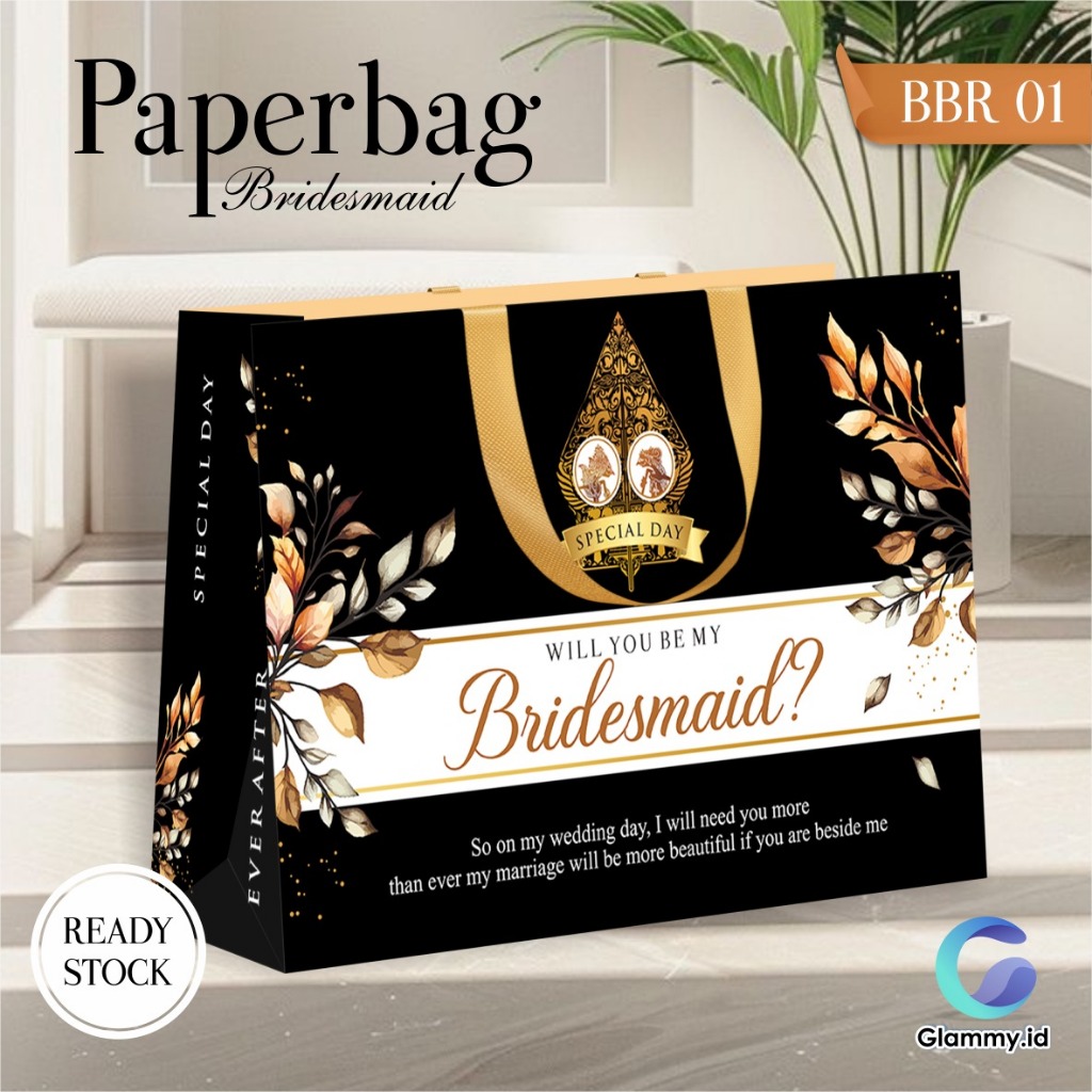 

PAPER BAG CUSTOM BRIDESMAID – TAS KERTAS WEDDING SOUVENIR / HAMPERS – BBRC DESIGN ELEGAN