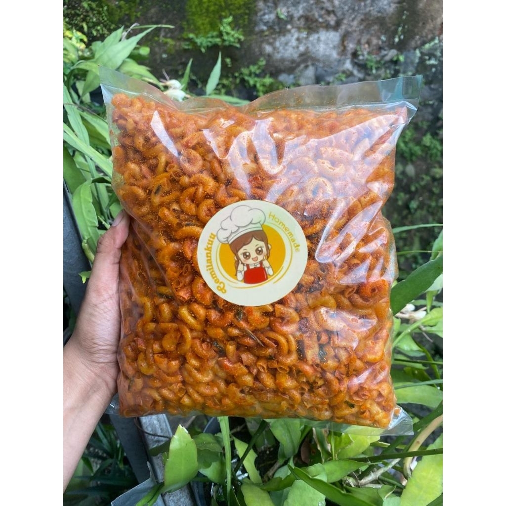 

1000gr Makaroni Cikruh Extra Pedas Gurih Daun Jeruk