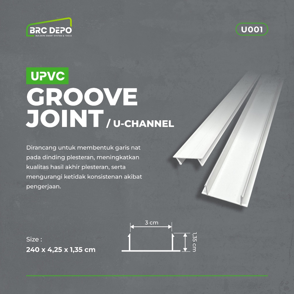 Groove Joint / U-Channel UPVC U001