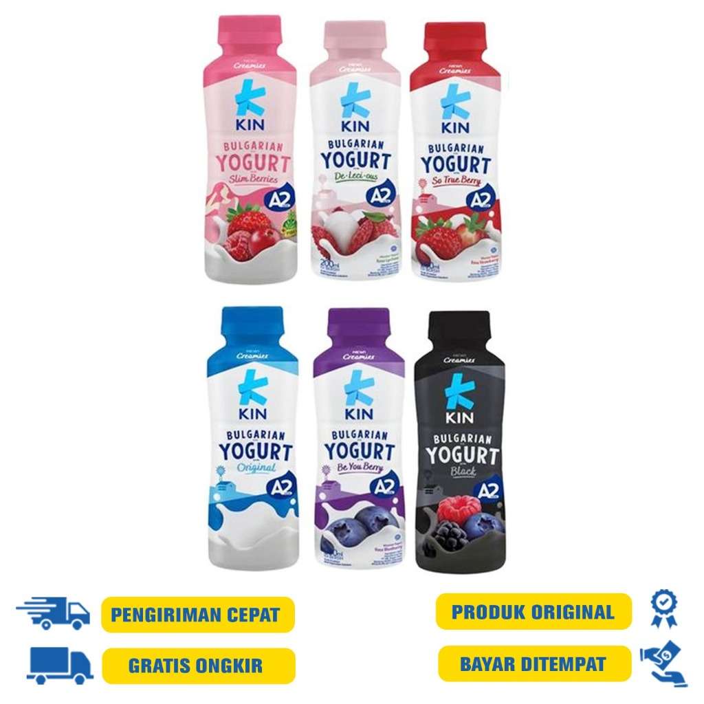 

KIN BULGARIAN YOGURT 200ML - BLACK FRUIT | MANGO | LYCHEE | BLUEBERRY | STRAWBERRY