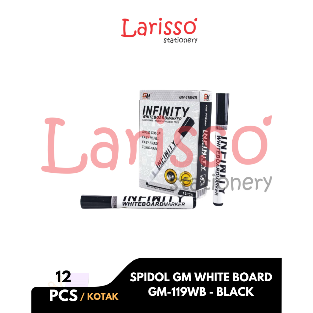 

GM - (pcs) SPIDOL GM WHITE BOARD GM - 119WB - Hitam - Pcs