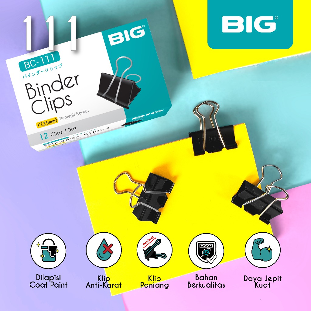 

BIG Binder Clip Klip Penjepit Kertas 111 BC-111
