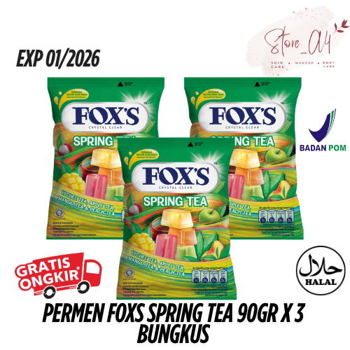

Permen Fox's Crystal Clear Spring Tea 90gr x 3