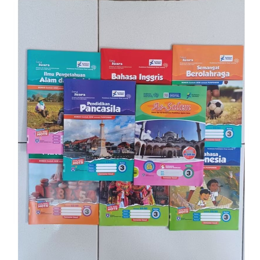 Buku LKS Mata Pelajaran Kelas 3 SD/MI Semester 1 Kurikulum Merdeka Sang Juara dan As-Salam (Bahasa I