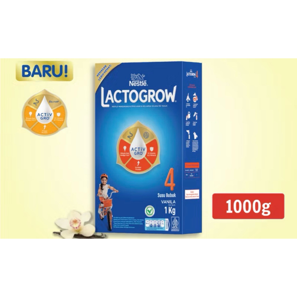 

TEBUS MURAH EX AMAN SUSU ANAK LACTOGROW 4+ 1000gr VANILA/MADU