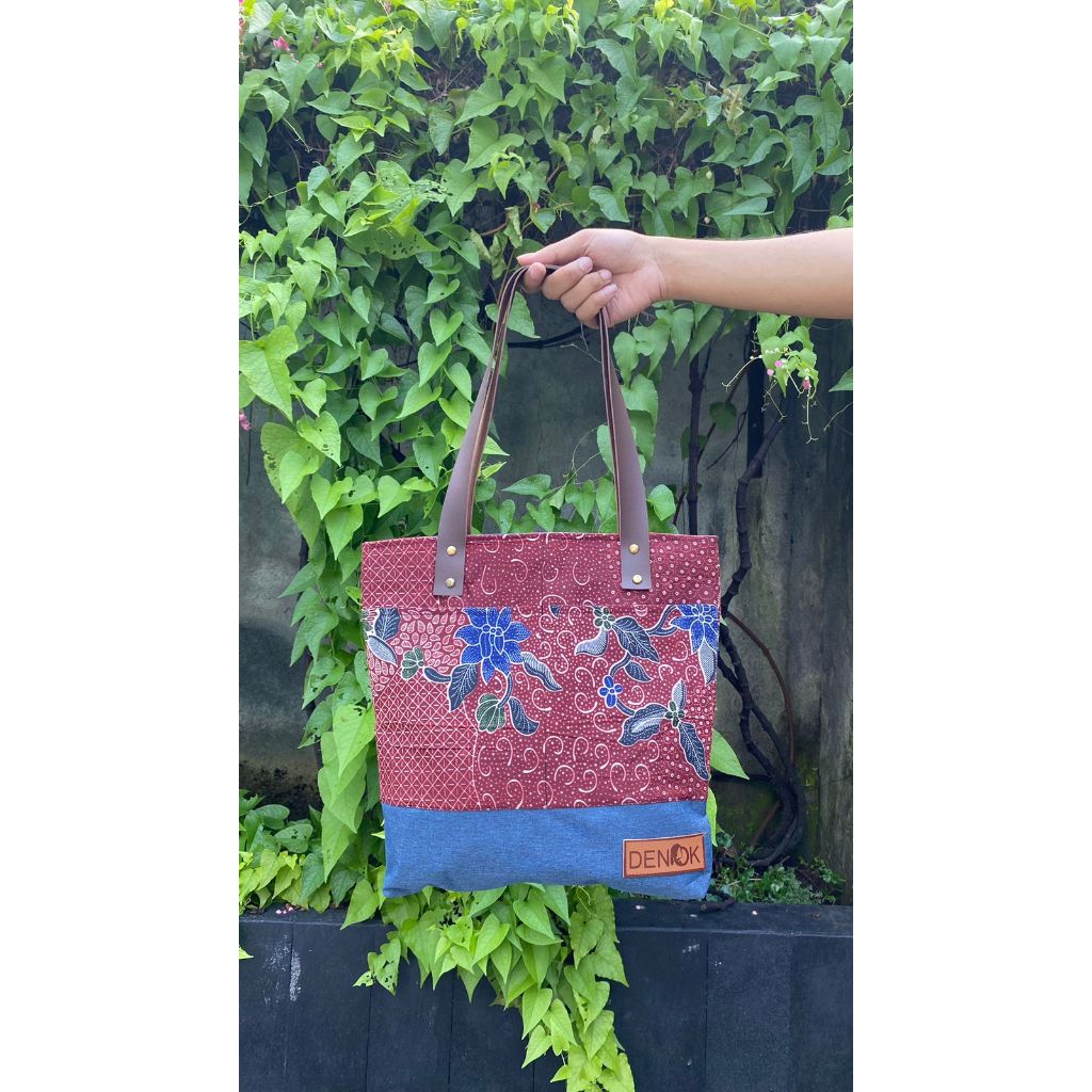 Omah Oblong Jogja - DENOK SERIES Tote Bag Batik Kombinasi Tas Cangklong Batik Tote Bag Motif Batik T
