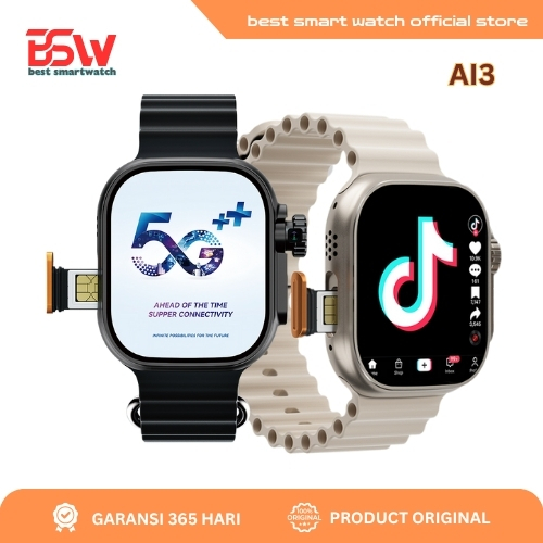 BSW-DTNO.1 AI3 Smartwatch Android 5G (4+64GB) Insert Sim Card Telepon Video Call Mini Ponsel Play St