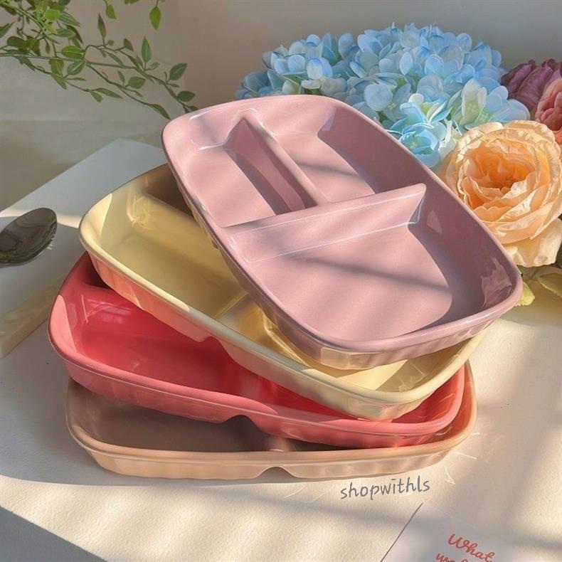 3 SIDES PASTEL PLATE (CERAMIC) / Cute Pastel Korean Plate/Vintage/Korean Plate/Aesthetic /Cute