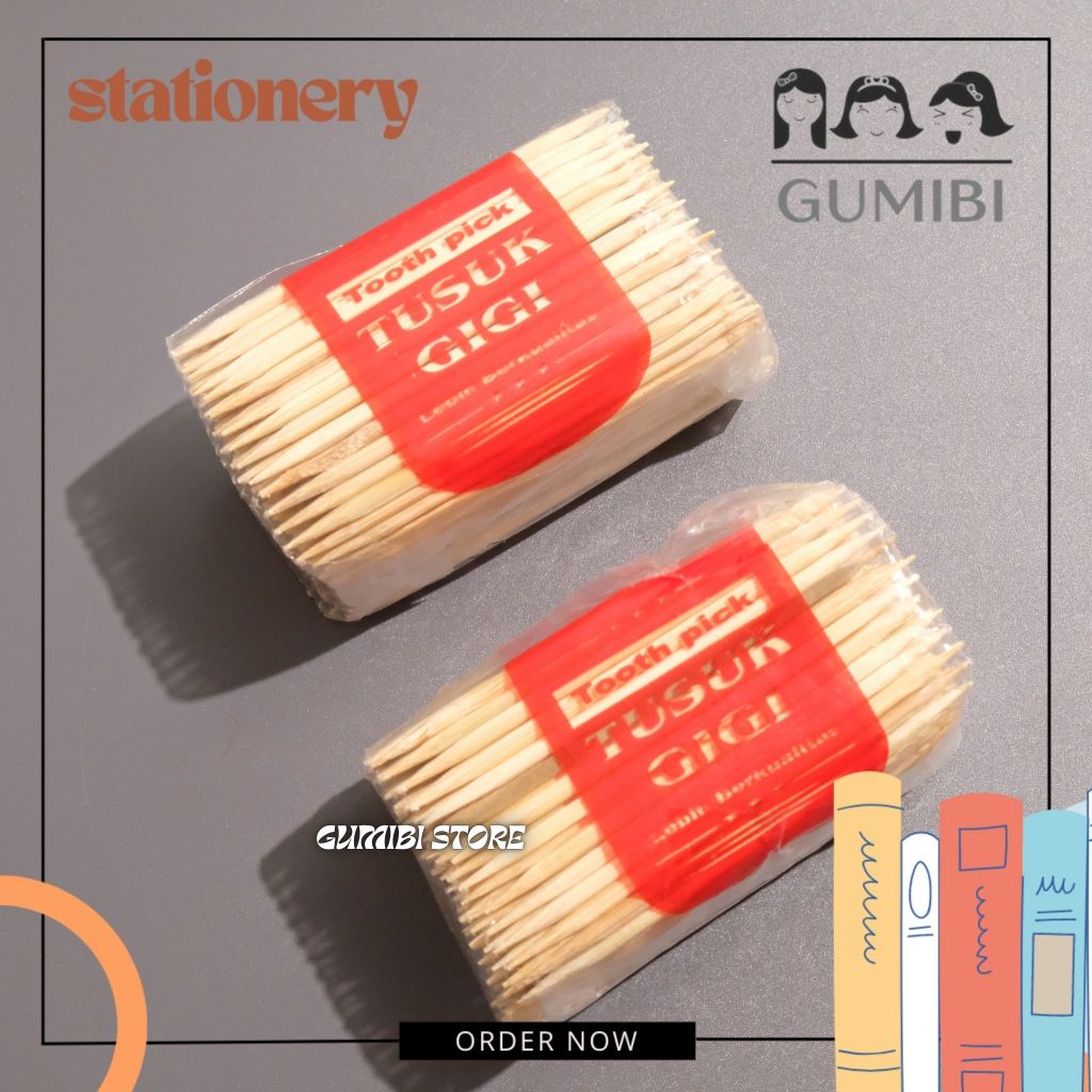 TUSUK GIGI BAMBU TOOTHPICKS BAMBOO MURAH TUSUK GIGI KAYU BAMBU LUCU TERMURAH GUMIBI STORE