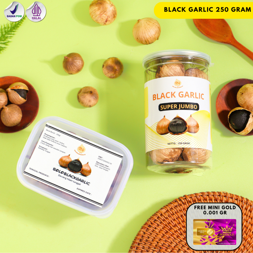 

SBG Black Garlic 250GRAM / Bawang Hitam Tunggal