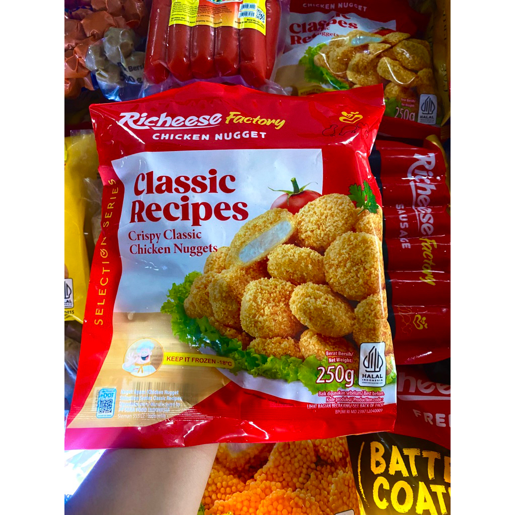 

RICHEESE Chicken Nugget Classic 250gr / naget ayam clasic frozen