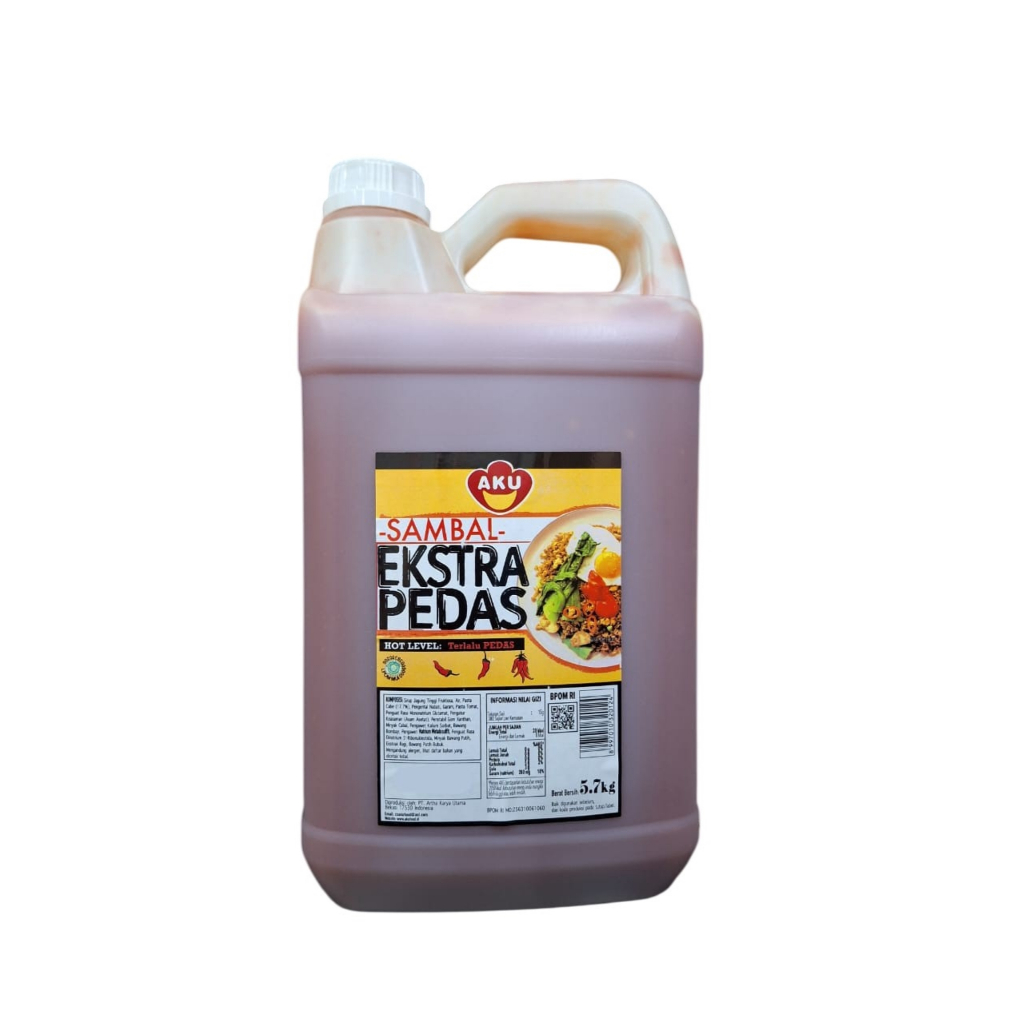

Saus Sambal Extra Pedas AKU jerigen 5.7kg