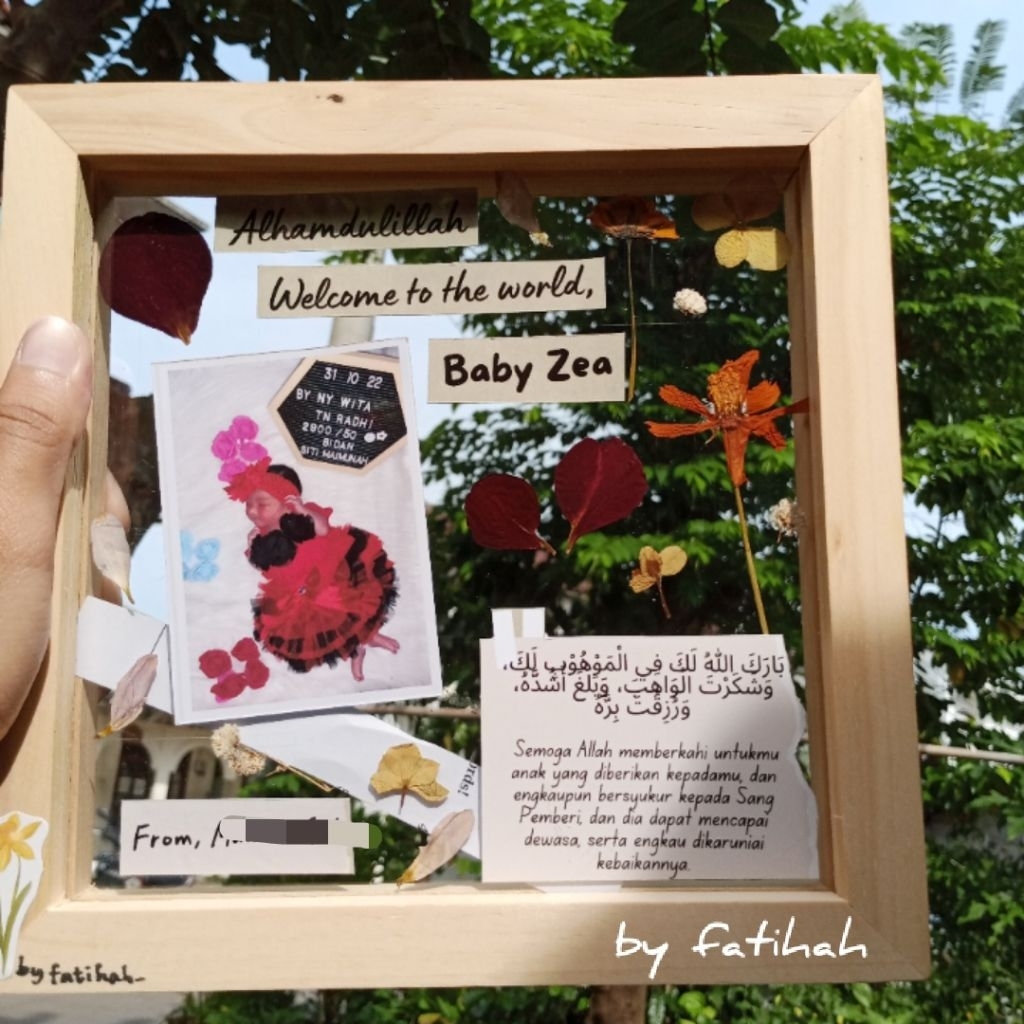Acrylic Flower Frame bingkai foto free custom