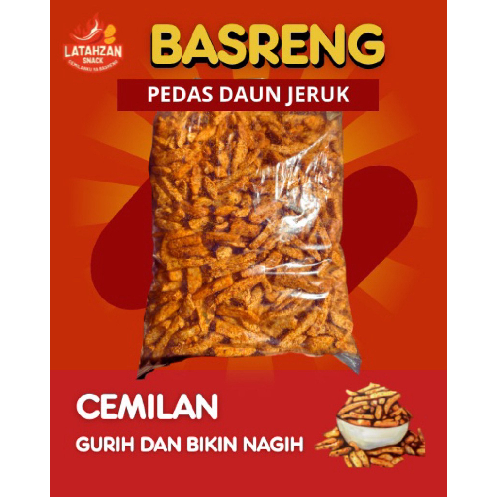 

MEDAN- 500gram Basreng Pedas Daun Jeruk Renyah & Gurih