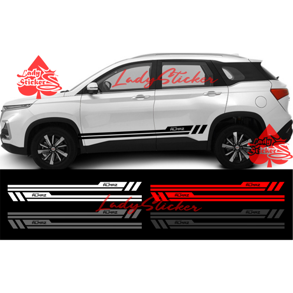 Cutting sticker mobil almaz sticker stiker mobil wuling almaz