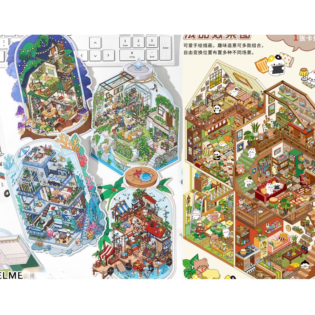 

3D Decorative Sticker Korea Infeel.me Home House Decoration Starry Cabin Sea Market Viral Import Kim Goodvibesummer Creative Mainan Anak Unik