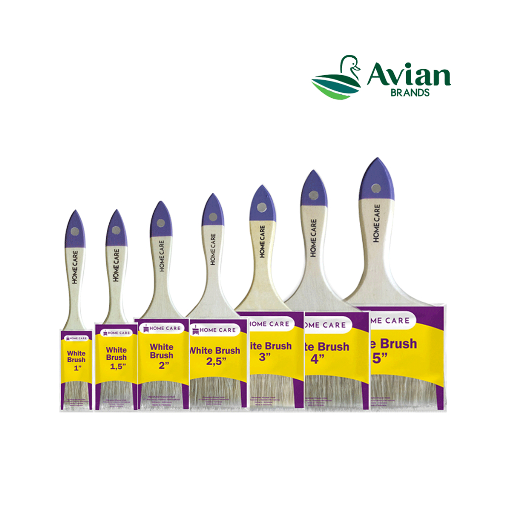HOME CARE KUAS SINTETIS WHITE BRUSH HOMECARE KUAS CAT AVIAN HOMECARE KOAS KAYU