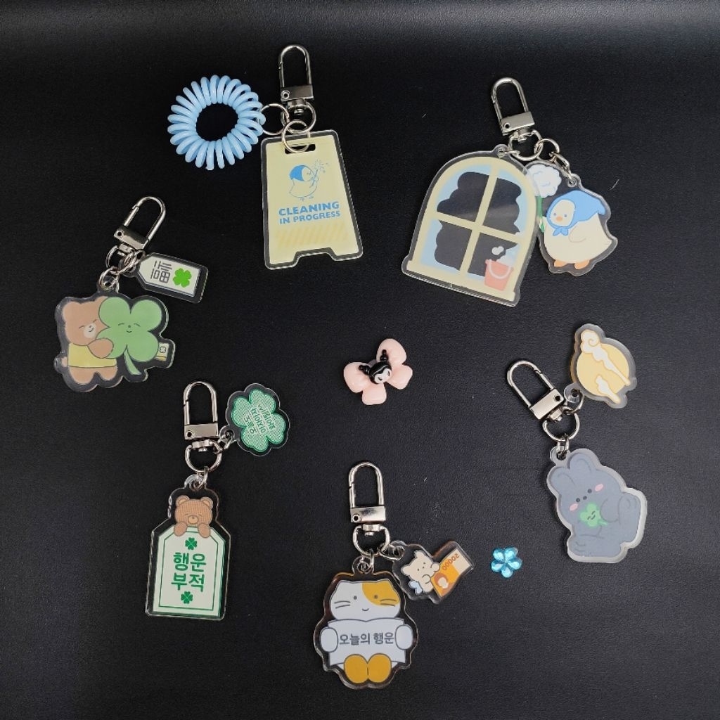 Acrylic Keychain | Bag Charm | Gantungan Kunci Tas Korea Lucu Aesthetic Mini | Daiso Korea