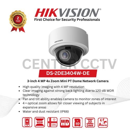 DS-2DE3404W-DE CAMERA CCTV IP PTZ HIKVISION
