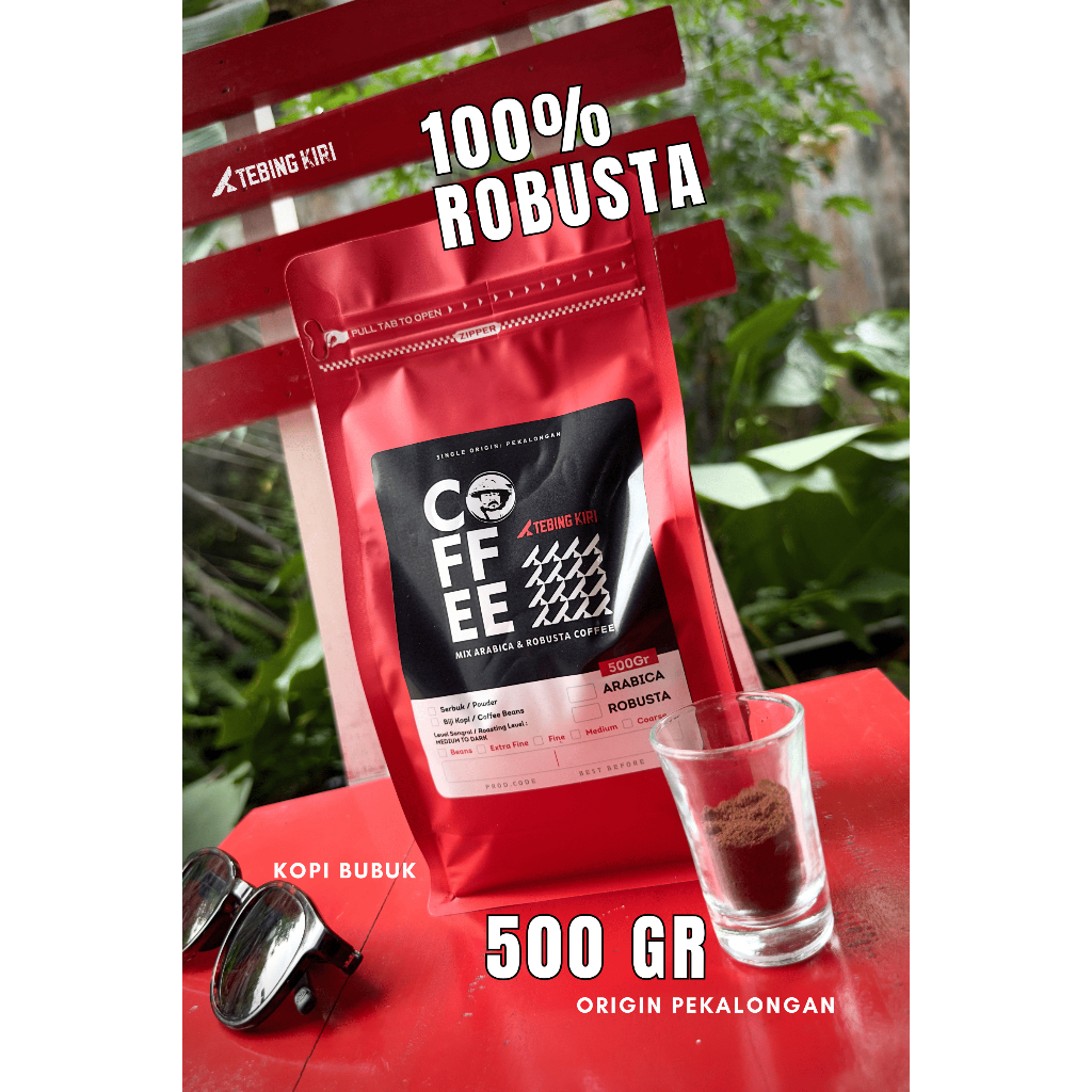 

TEBING KIRI 500 gr KOPI BUBUK ROBUSTA 100% PREMIUM ASLI PEKALONGAN MEDIUM ROAST Kopi Susu Espresso