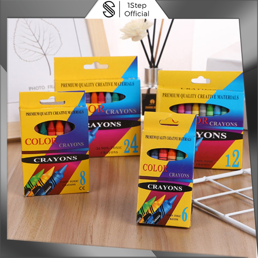 

1step Pensil Crayon 1 Set Isi 24 Warna Alat Mewarnai Anak-Anak Lengkap S096