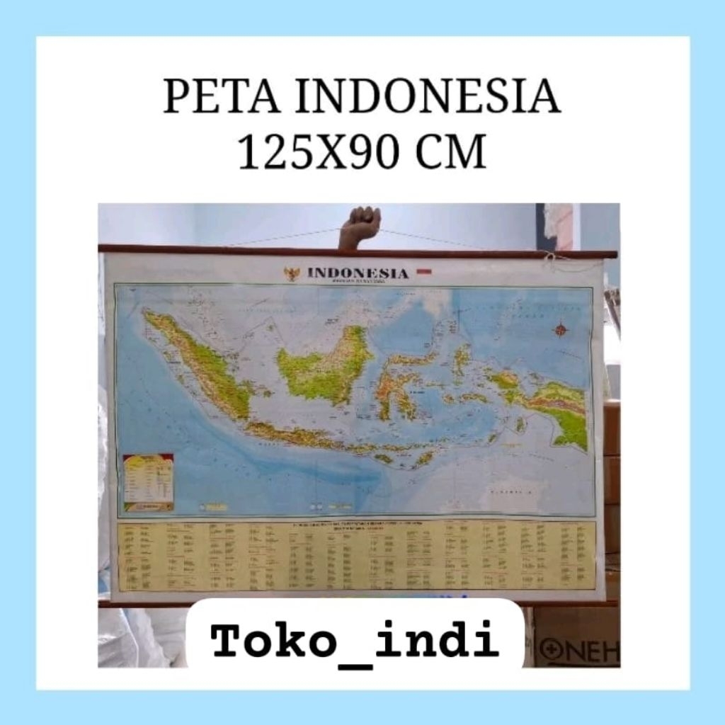 

Peta Indonesia 125x90 cm
