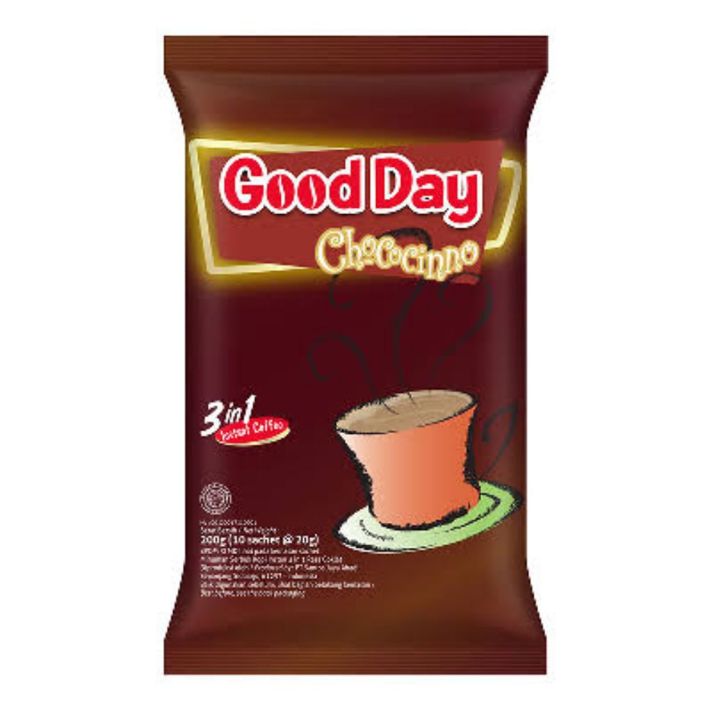 

Good Day Chococinno 3in1 10x20grm 1 renteng isi 10 PCS
