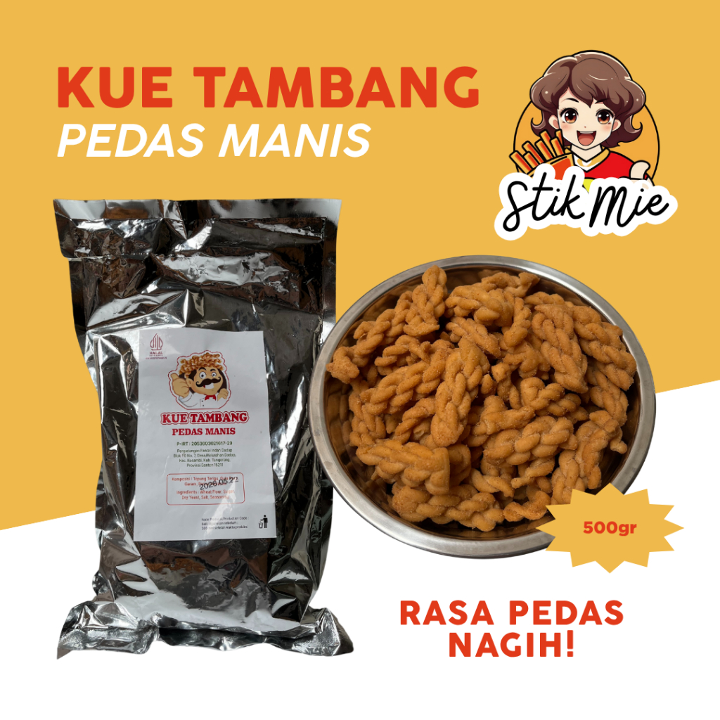 

SNACK MASTER Kue Tambang Polos 500gr Cemilan Kue Kering Pedas Manis Gurih