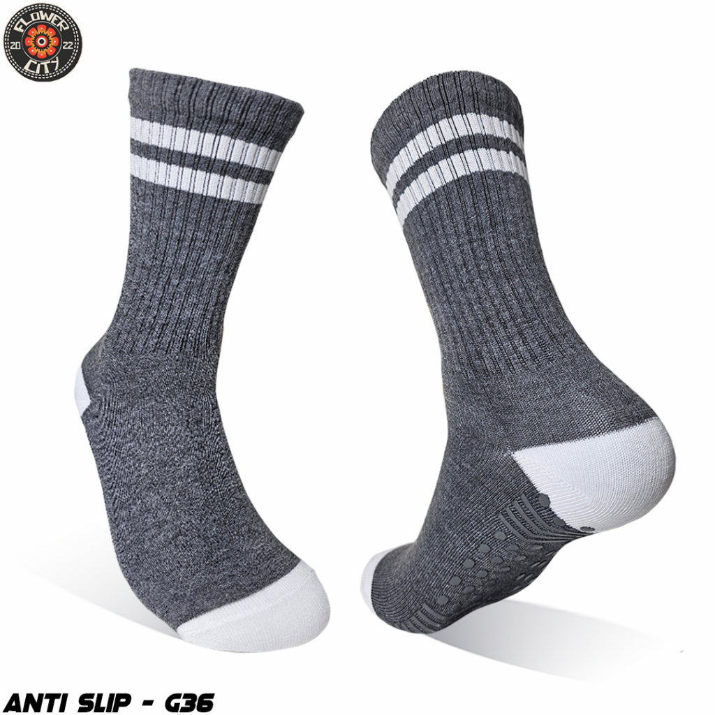 Kaos Kaki Anti Slip - Kaos Kaki Anti Grip - Motif Garis - G36 - Flower.City