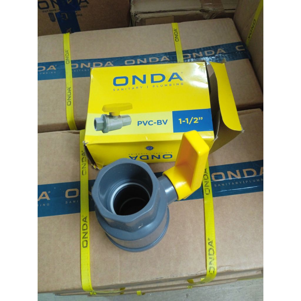 PVC BV polos/ Ball valve PVC/ Stop kran PVC ukuran 1 ½" ONDA