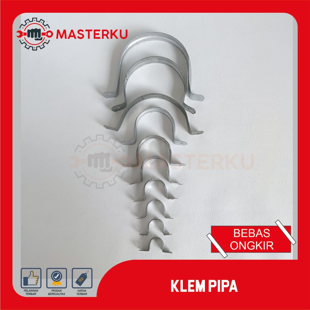 KLEM PIPA / PENJEPIT PIPA/PENGIKAT PIPA/KLEM BESI PIPA