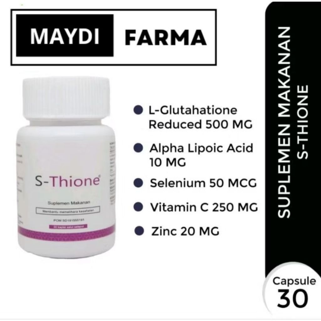 S-Thione isi 30 Capsul - Suplemen Pencerah Kulit