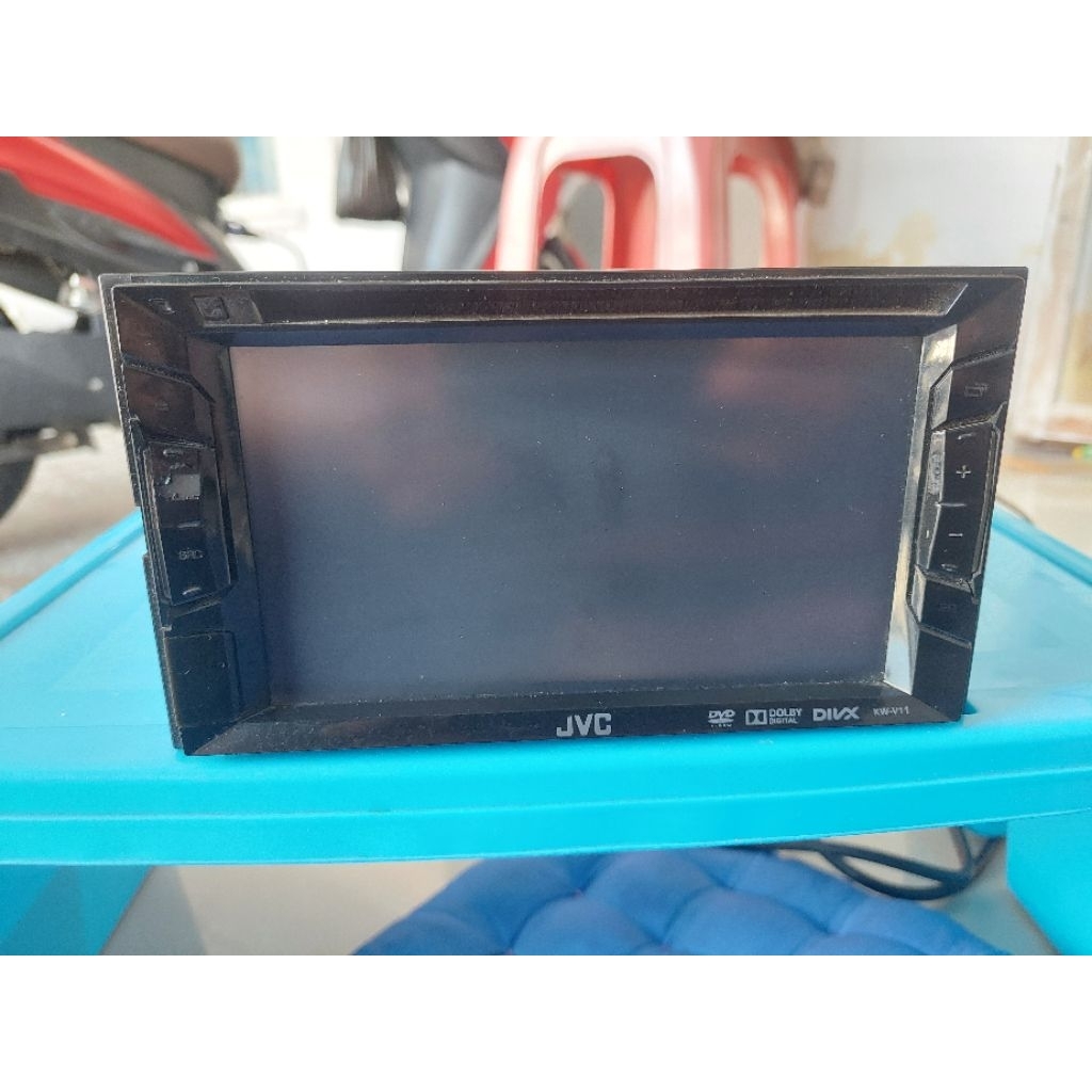 headunit tape mobil audio branded JVC kenwood V11 USB suara sangat bagus ori honda brio rs