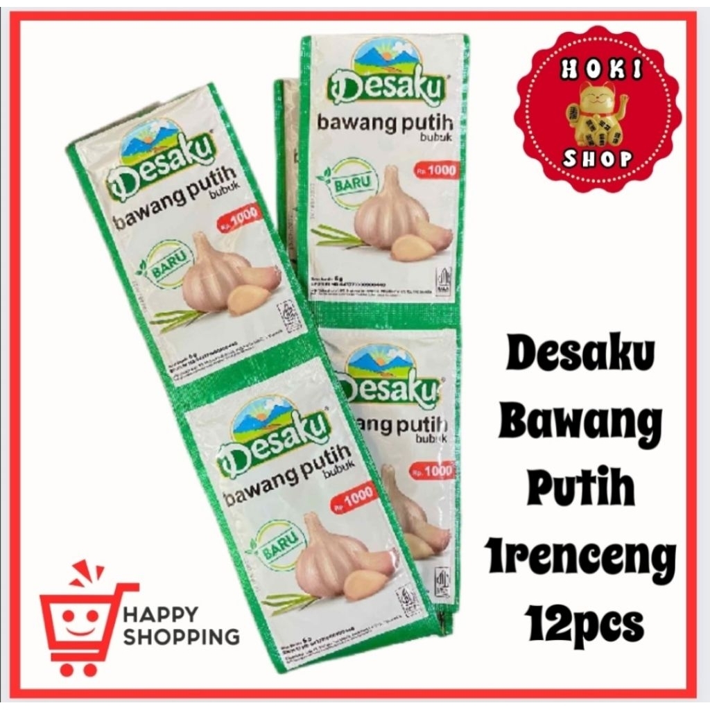 

Desaku Bawang Putih Bubuk 1renceng 12pcs @6gr / Bawang Bubuk Desaku / Bawang Desaku