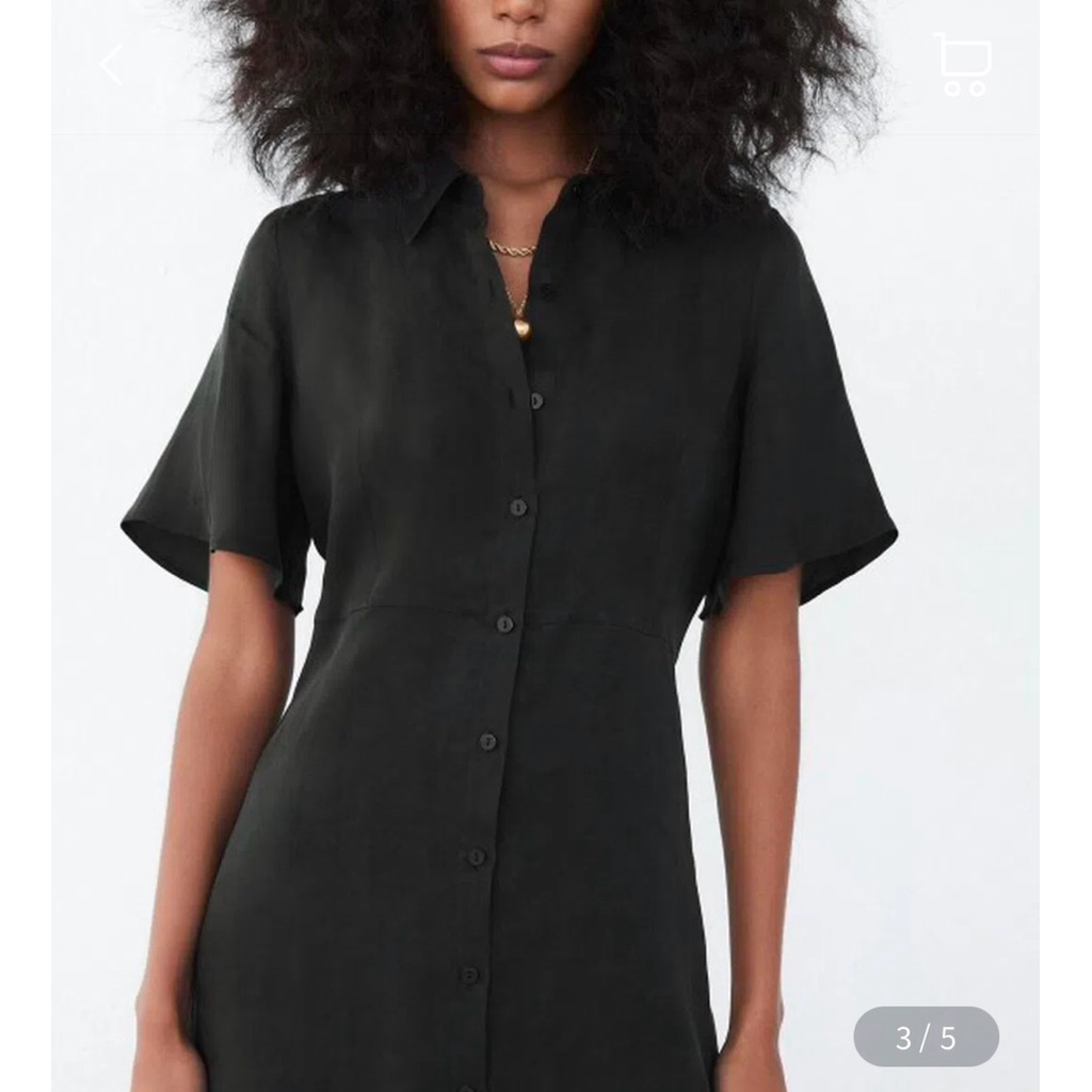 Zara mini black dress zara shirt dress zara button dress buttoned dress skirt lbd little black dress
