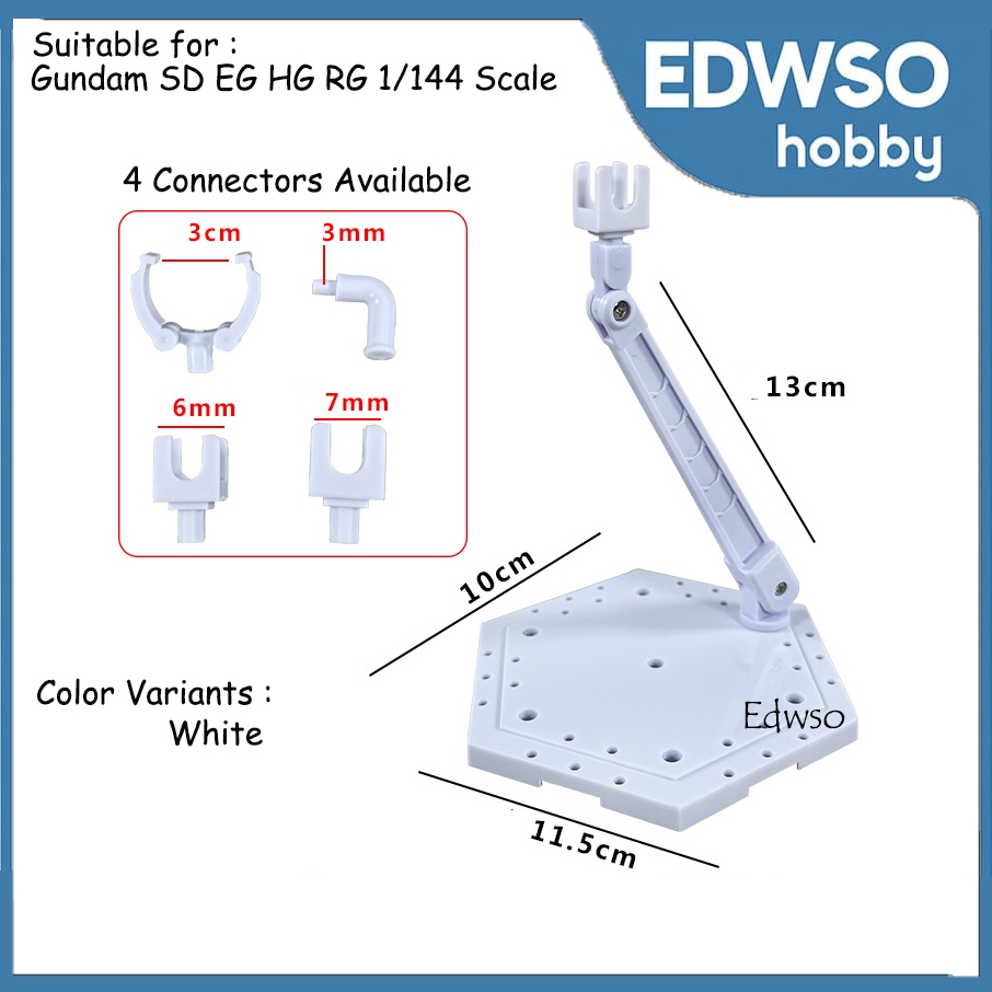 Stand Base Action Figure Gundam BB SD SDW SDCS HG RG 1/144 Artikulasi Hexagon XL Ver.