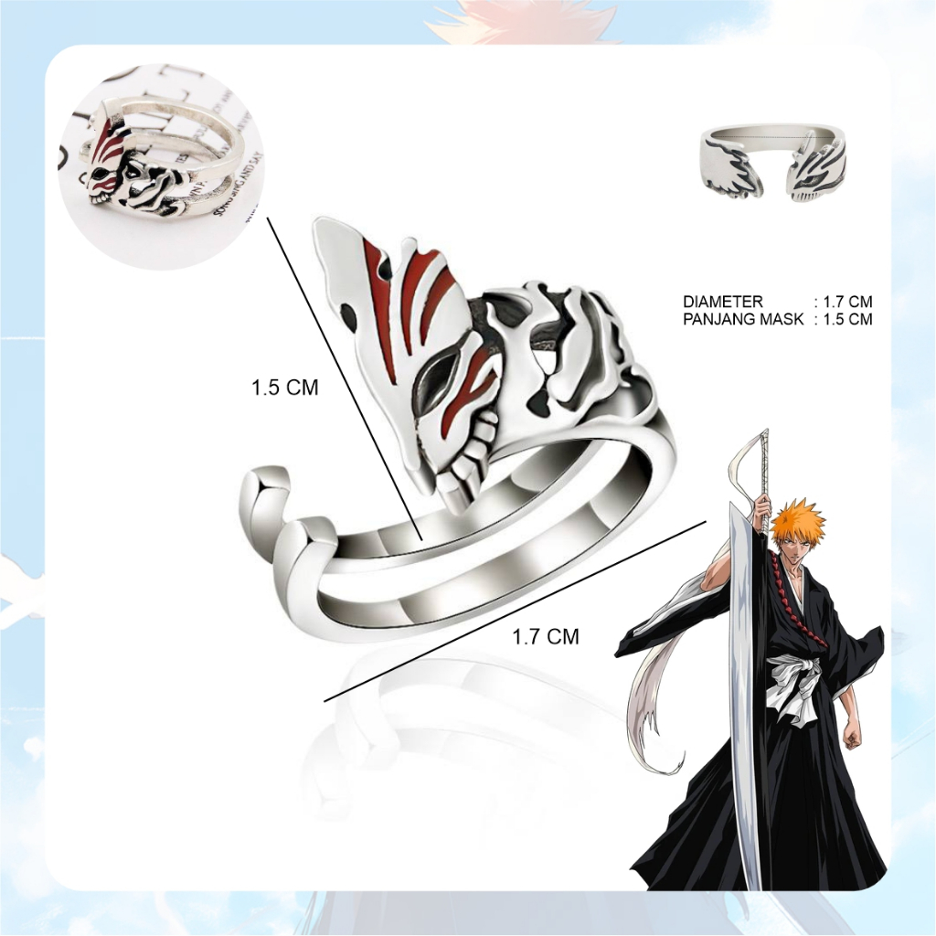 READY STOCK Cincin Bleach Ichigo Kurosaki Cosplay Ring Anime Manga Wibu Otaku Unisex