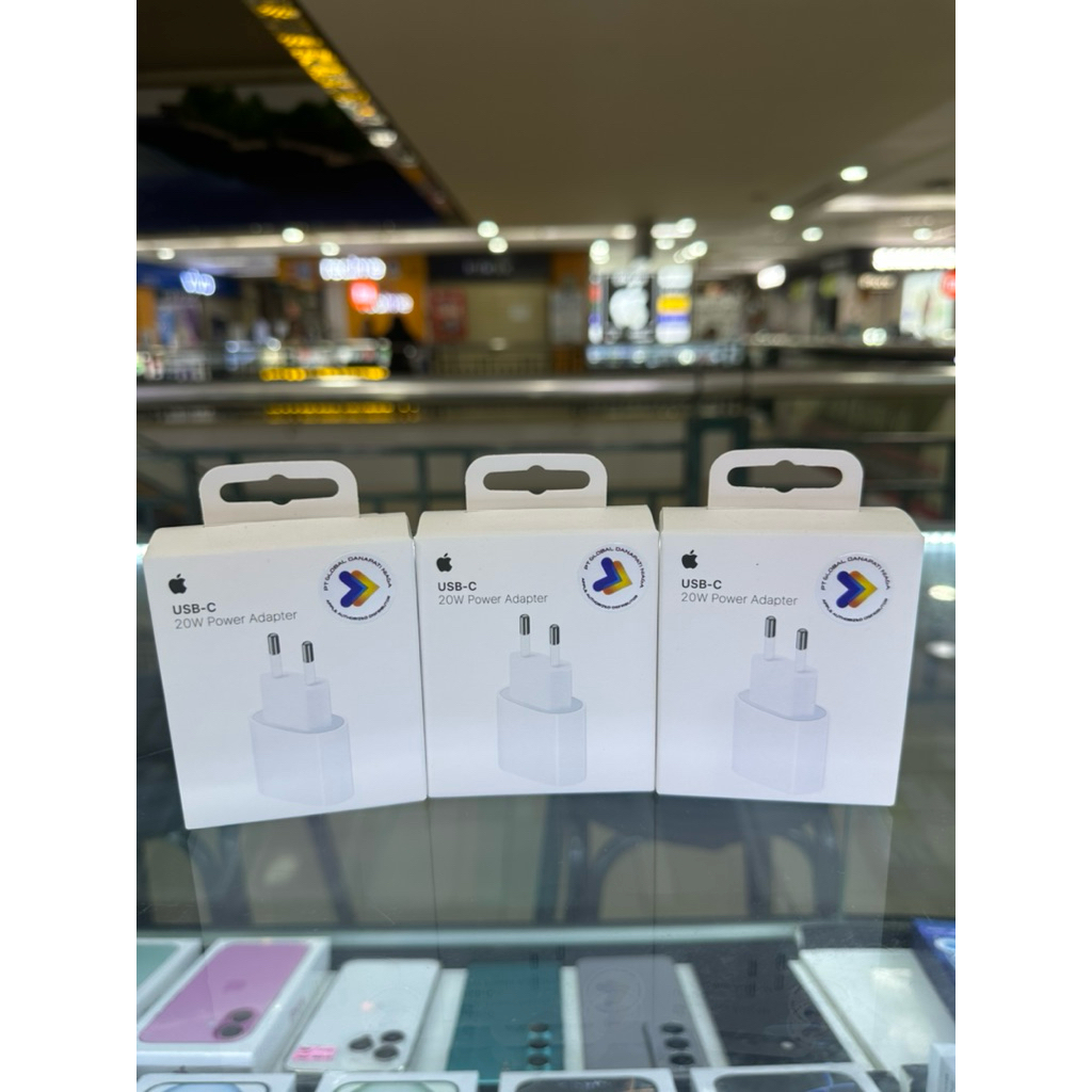 20W USB-C Power Adapter Charge iPhone Garansi Resmi TAM 2 Tahun Original 100% iP 15 14 13 12 11 Pro 